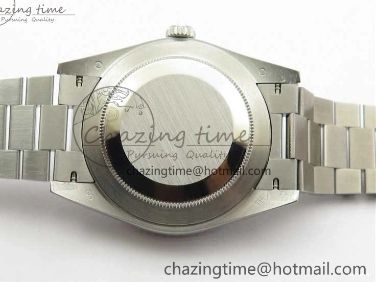 40mm Dial 904 President Ice on Markers T 228239 Blue Crystal SS A2836 Bracelet Dial New SS Version BP Day-Date 0330